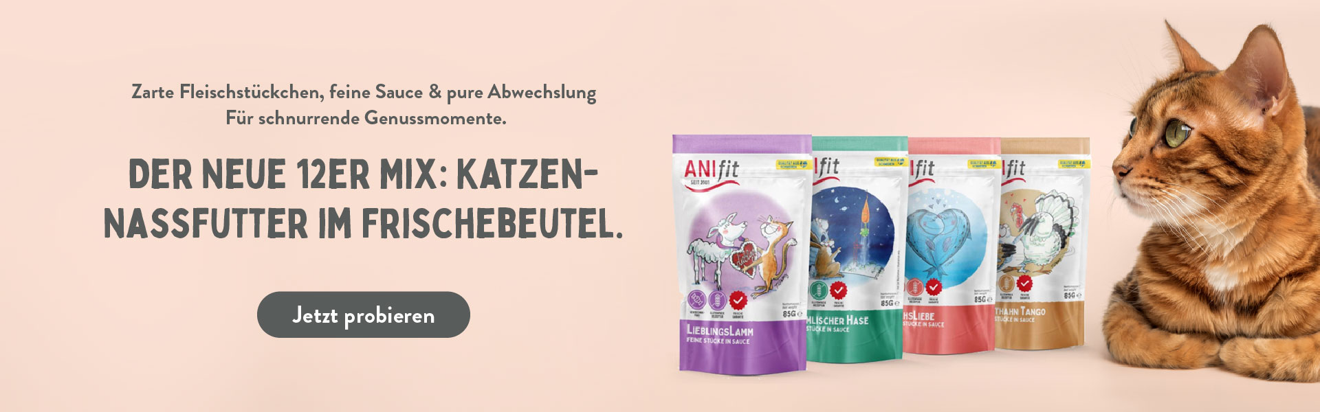 Katzen Nassfutter im Frischebeutel