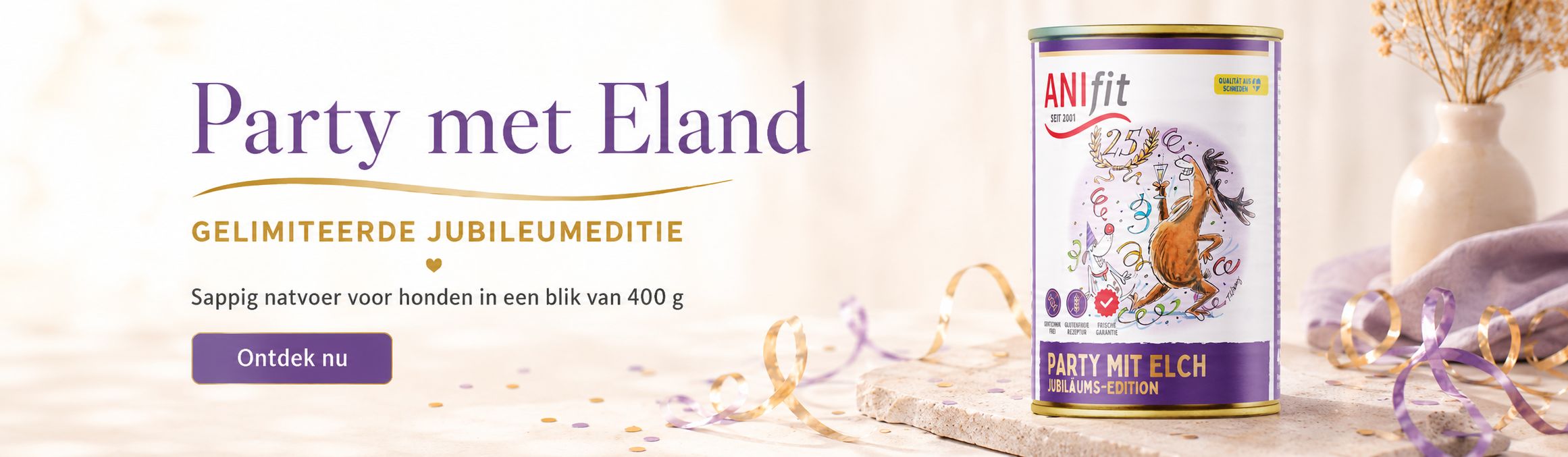 Neues Produkt Party mit Elch